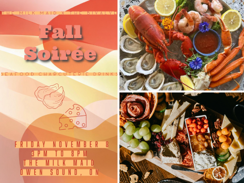 Event image Seafood, Charcuterie & Drinks: A Fall Soirée with The Milk Maid & Bivalve